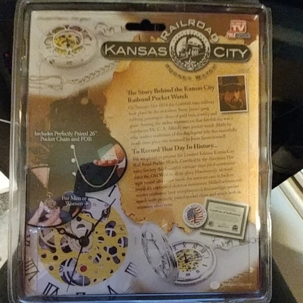New Kansas City Railroad Pocket Watch Set - Picture 6 of 8